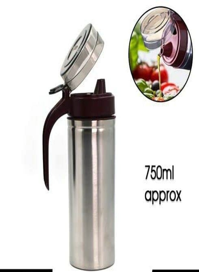 SYGNIUS Oil Dispenser Bottle for Kitchen Stainless Steel Oil Pourer Vinegar Dispenser Cooking Oil Dispenser Dust & Leak Proof (750 ml) - Image 4
